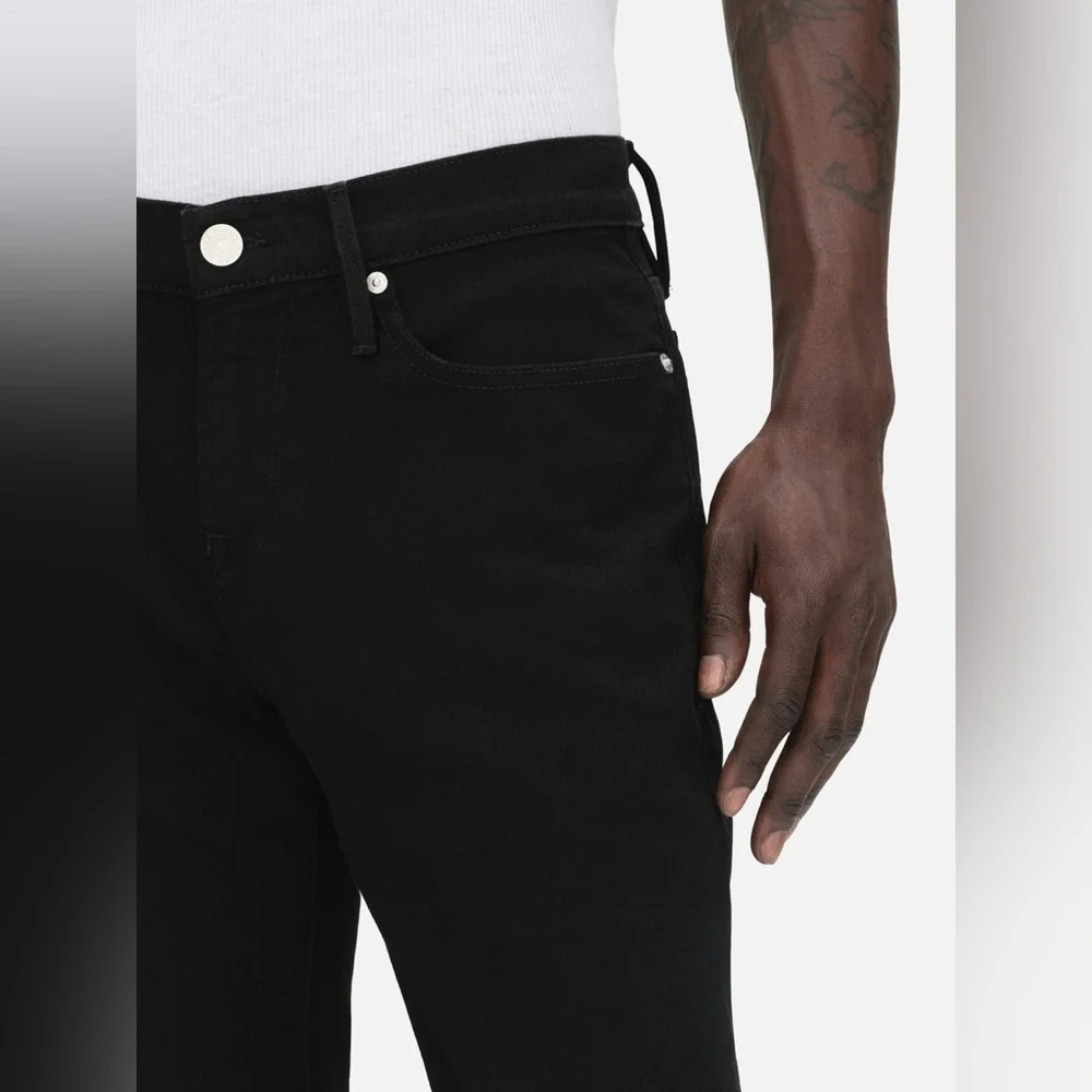 Mens FRAME jeans size 29” in Noir RN 139021 CUT# 1750 STYLE: LMHK795 NOIR
